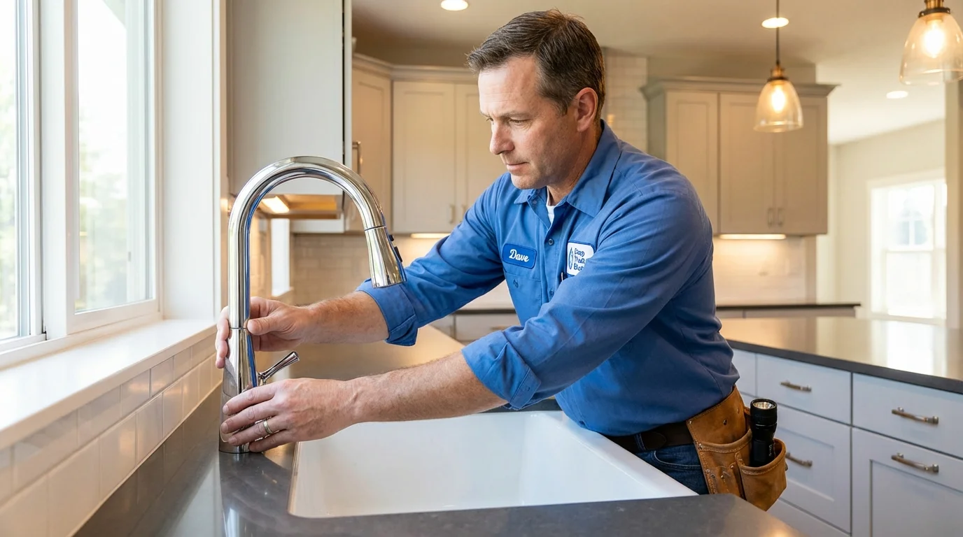 Kitchen faucet installation by Johns Plumbing LLC in Santa Fe